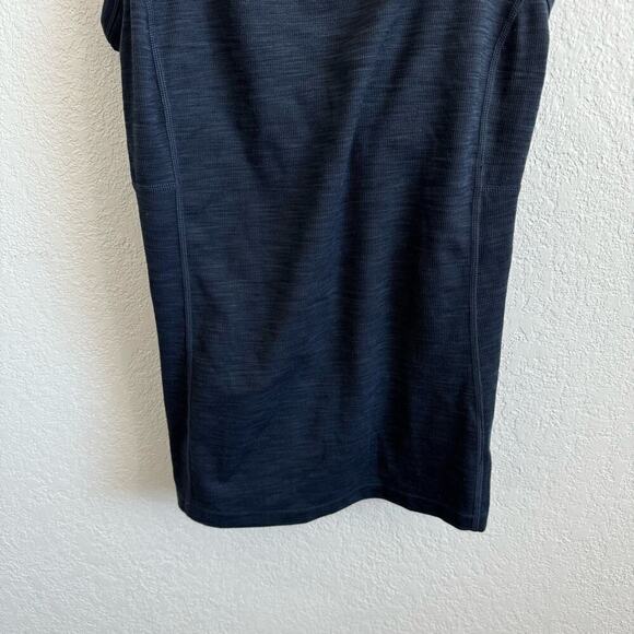 prAna Becksa Scoop Neck Racerback Tank Top Midnight Dew Heather Navy Blue XS - Picture 5 of 8